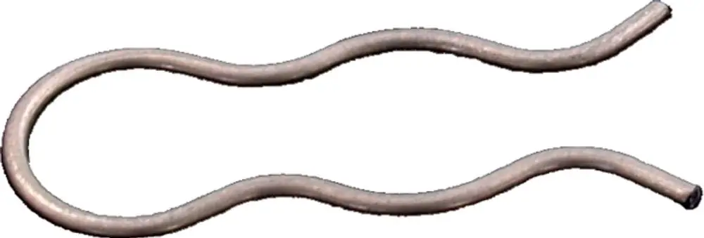 Metallene Sicherungsfeder mit geschwungener Form, in natürlicher Farbe, gehört zur Marke Wolf. Sie ist für den mechanischen Einsatz konzipiert.